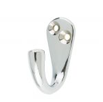 Polished Chrome 45mm x 14mm Single Robe or Coat Hook (JV61PC)